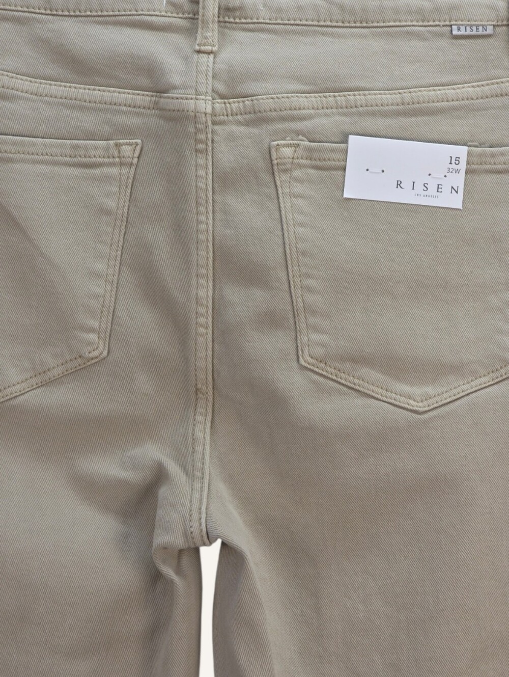 Risen Jeans High Rise Distressed Wide Leg Tan Jeans Size 15/32 NWT - Picture 6 of 10
